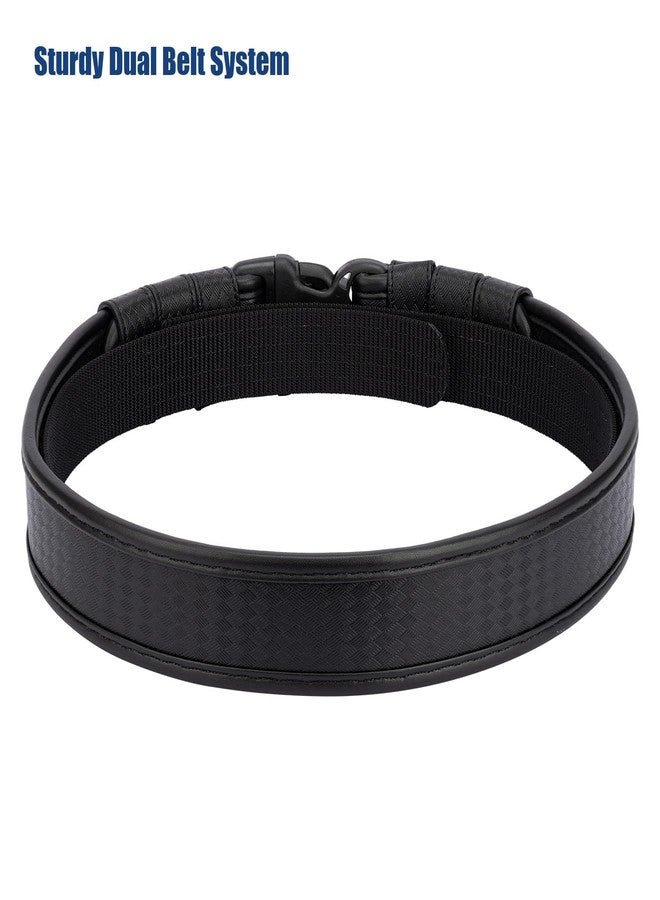 Dotacty Basketweave Duty Belts Police Law Enforcement Sheriff Security Work 2" Outer Belt w/Loop Liner Tri-Release Buckle 4 Keepers 1.5" Hook Underbelt M - Image 3